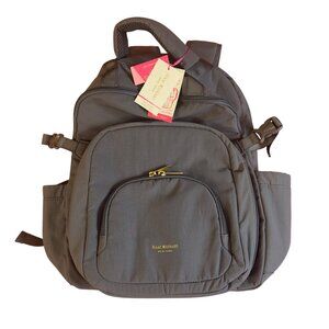 Isaac Mizrahi New York Gray Expandable Backpack With Padded Laptop Sleeve